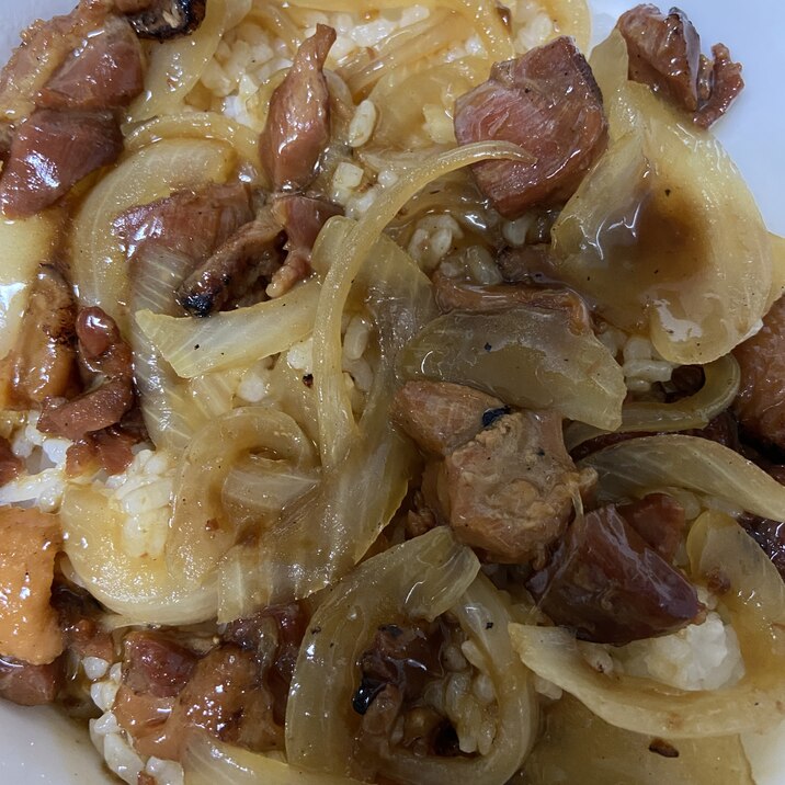 缶詰でお手軽！鶏丼